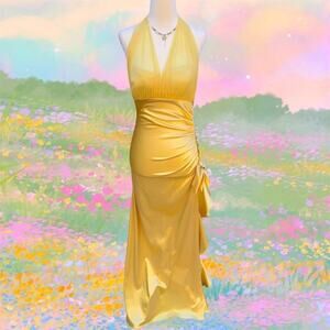 Butter yellow How to lose a guy in 10 days vibes formal prom dress
